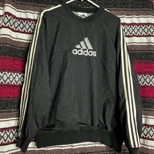 Adidas Vintage 1990 Men's Black Retro Windbreaker Jacket